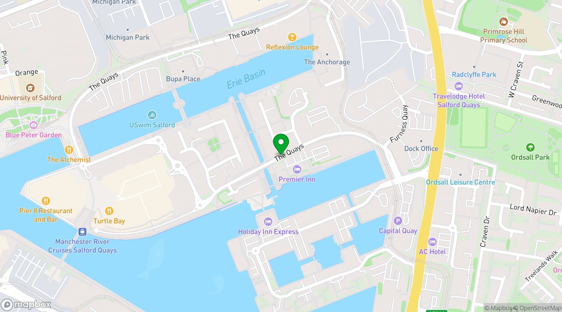 Map showing Helly Hansen Watersports Centre