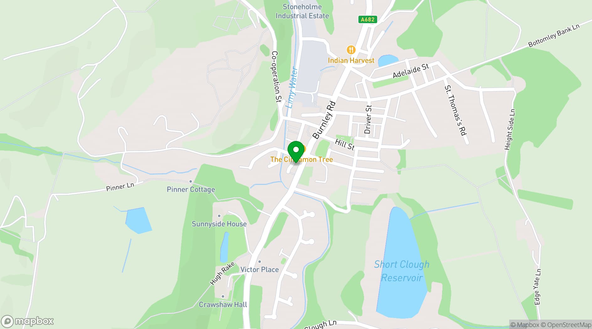 Map showing Velvet Elvis