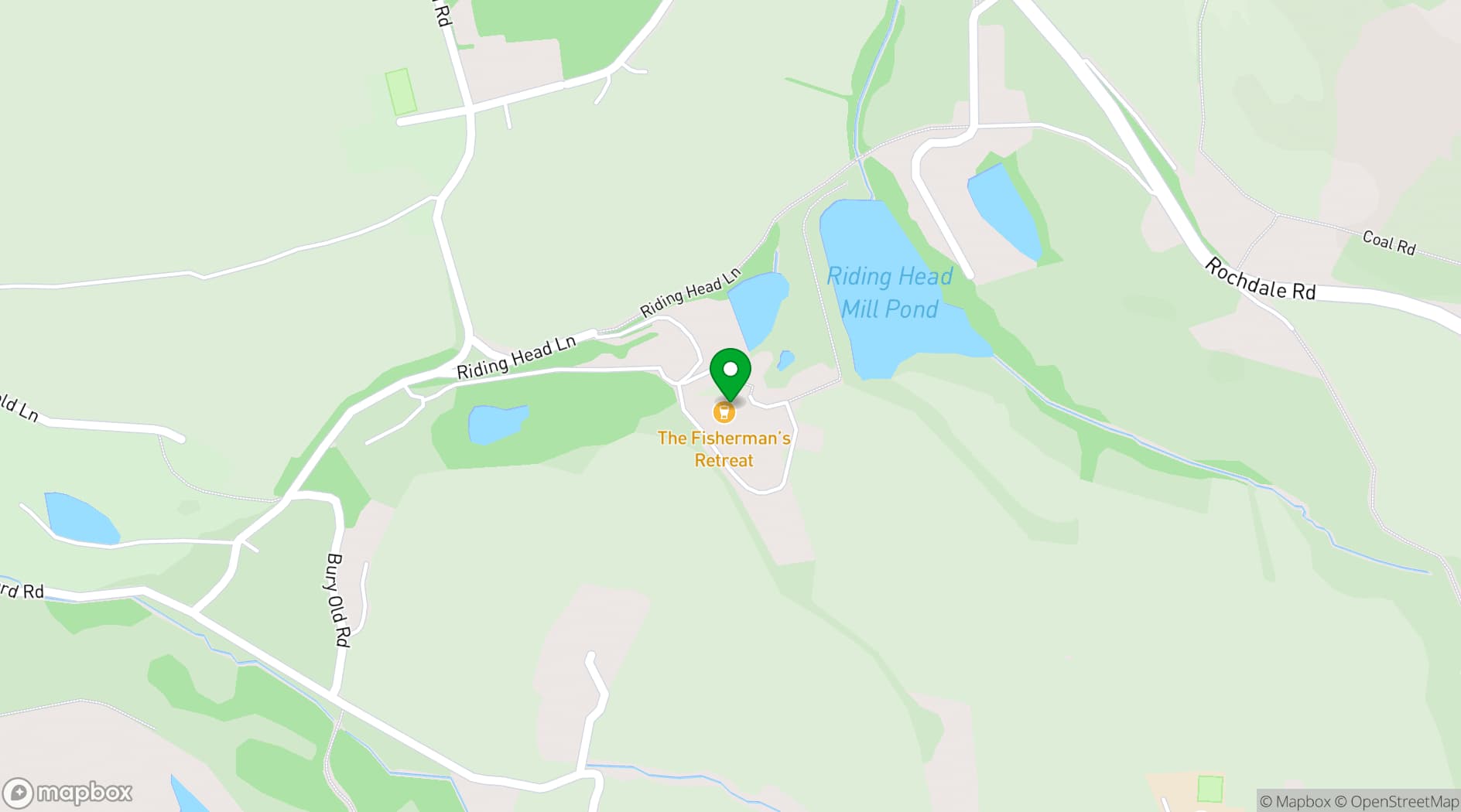 Map showing The Fisherman's Retreat