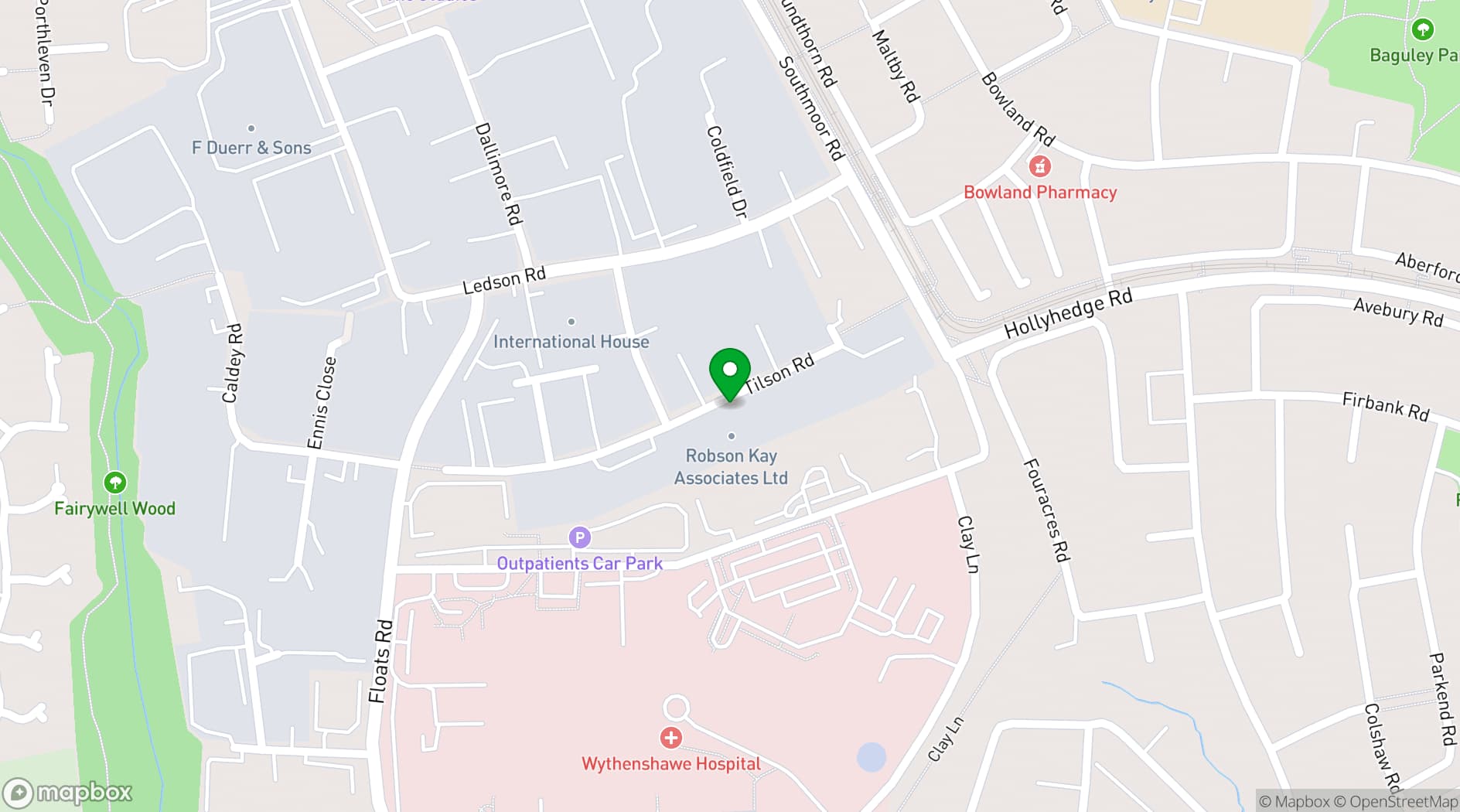 Map showing Reset Studios MCR