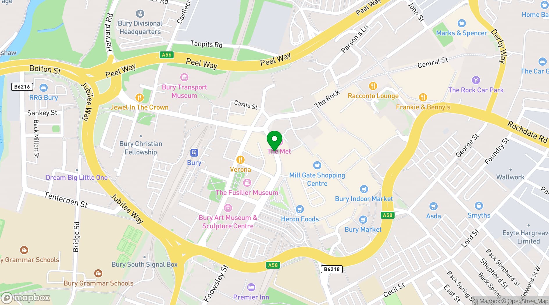 Map showing The Met
