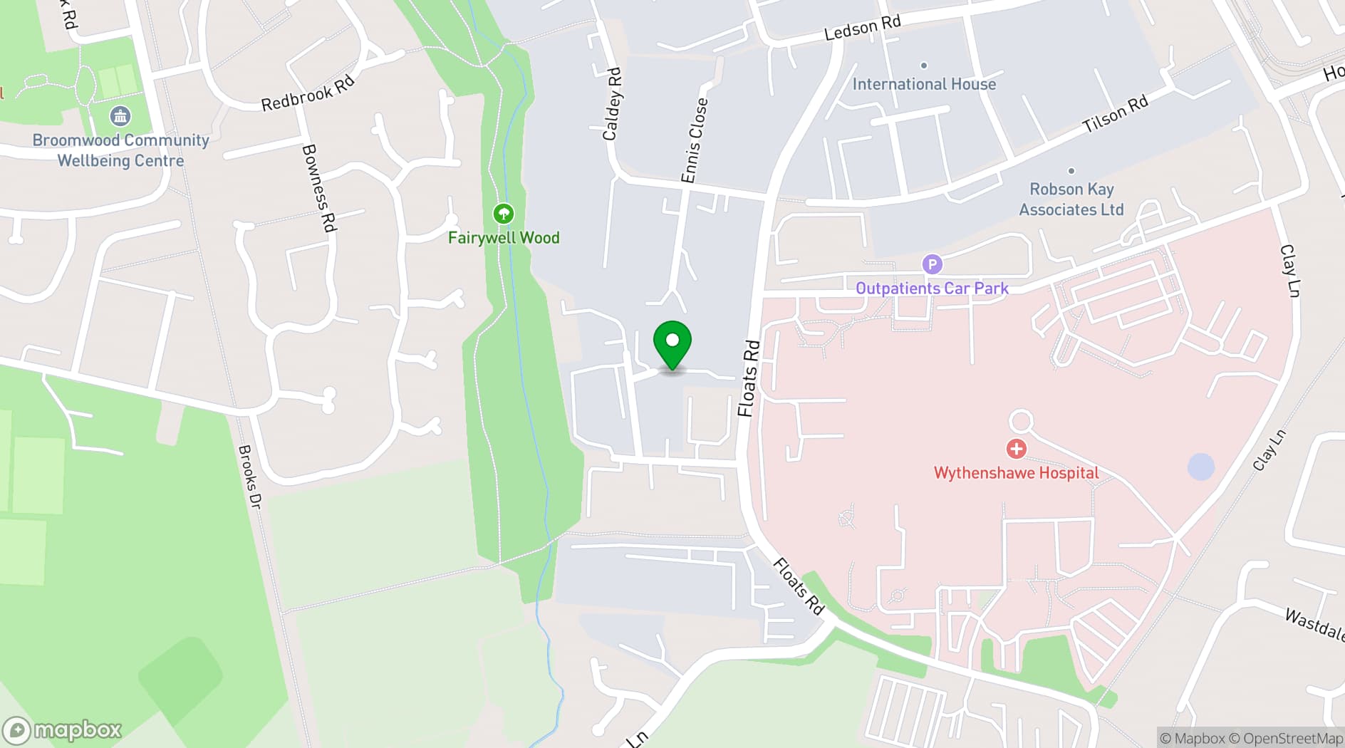 Map showing The Nest