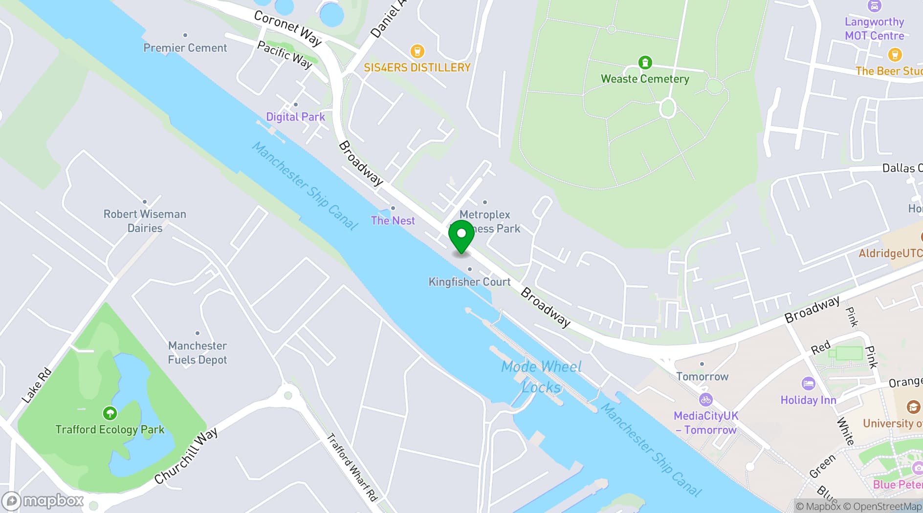 Map showing Kingfisher Studios