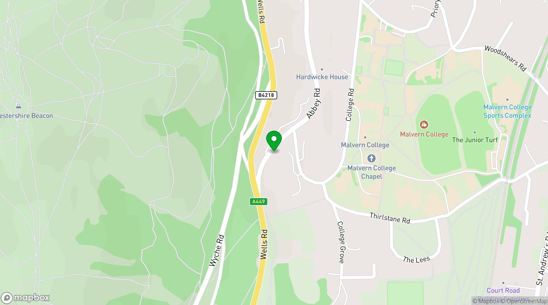 Map showing Aldwyn's at Ellerslie
