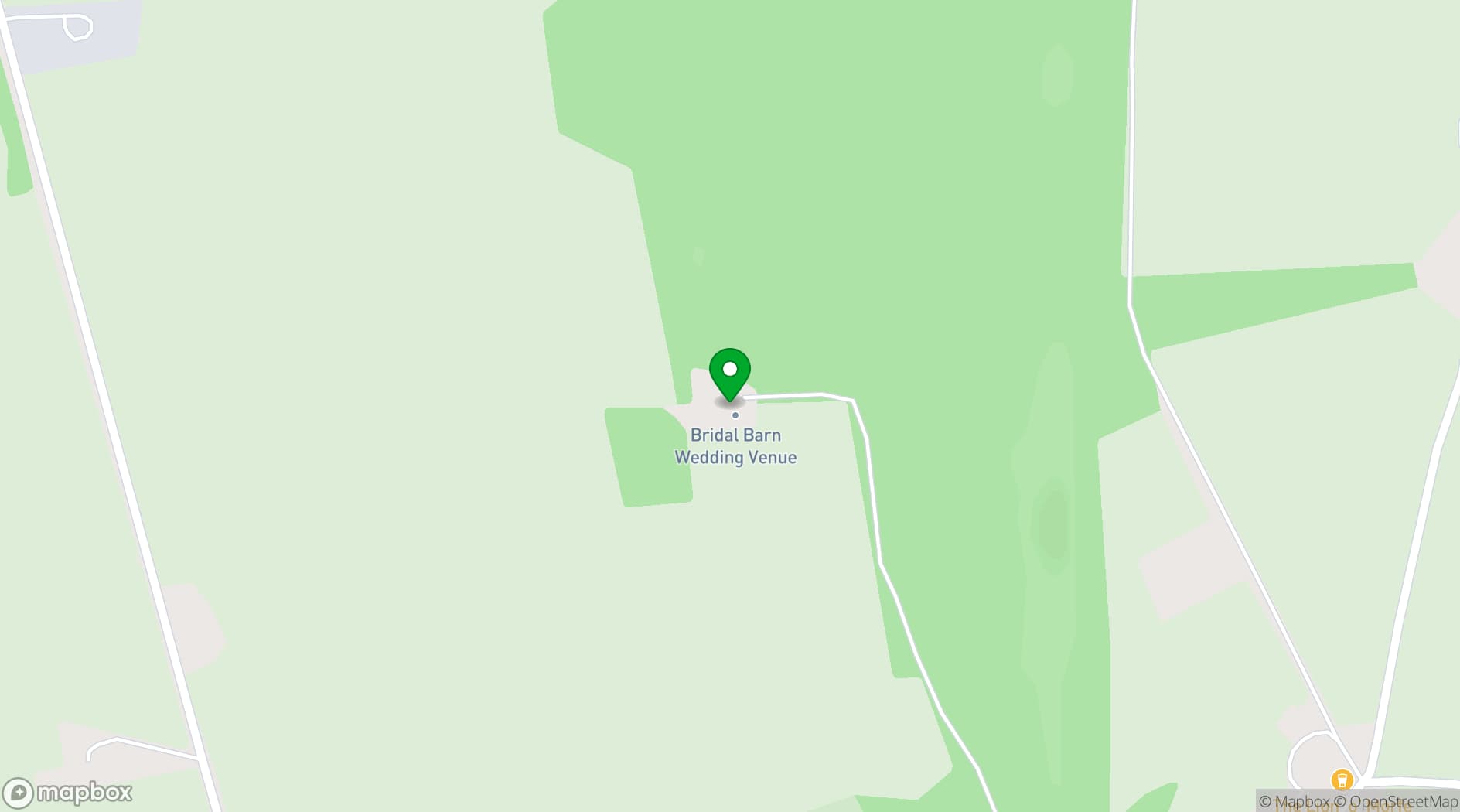 Map showing Bridal Barn