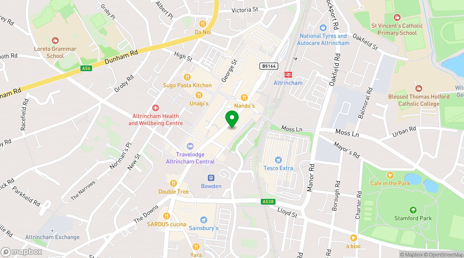 Map showing Gran T's Coffee House