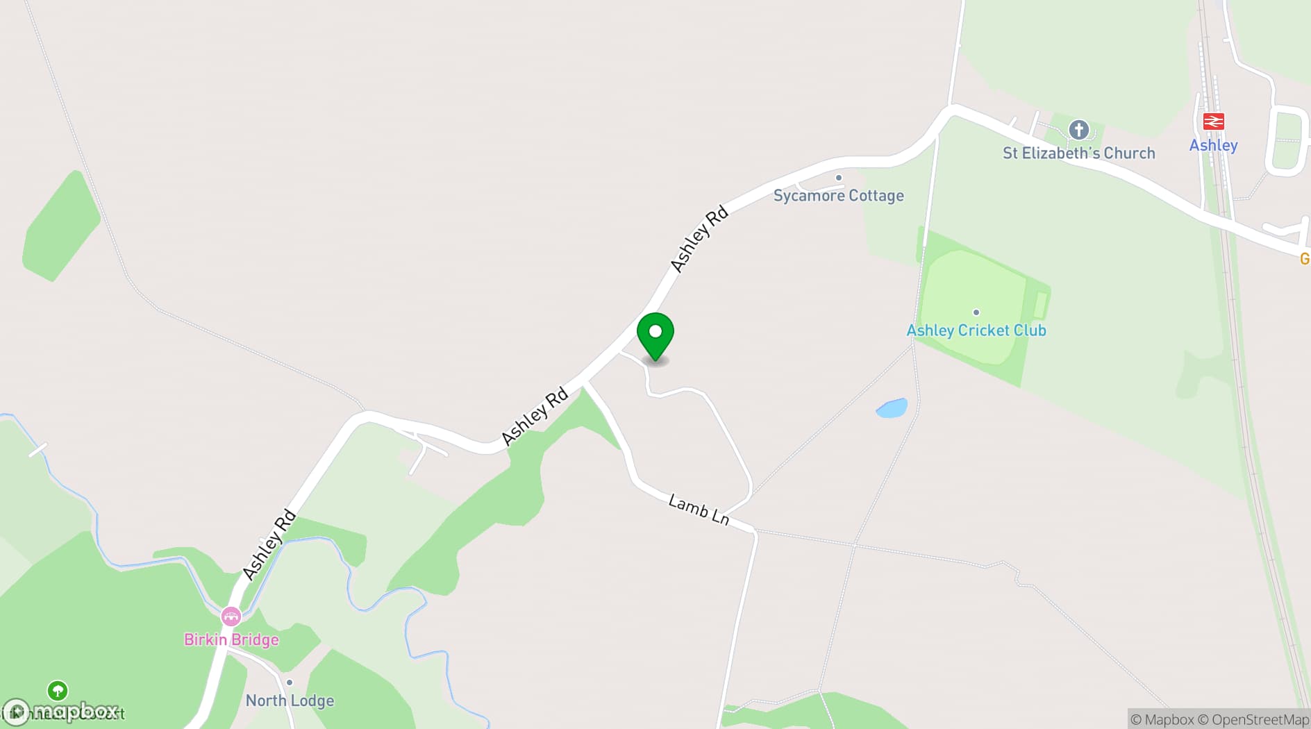 Map showing Stock Farm Event Barn