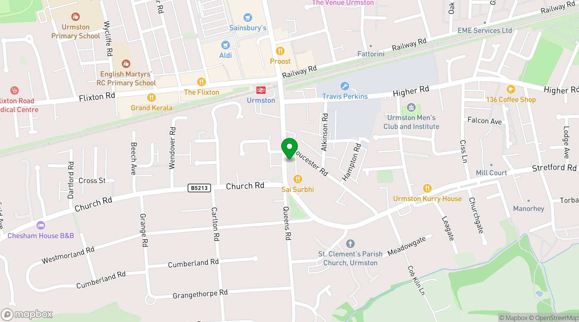 Map showing Owen's Kitchen & Bar