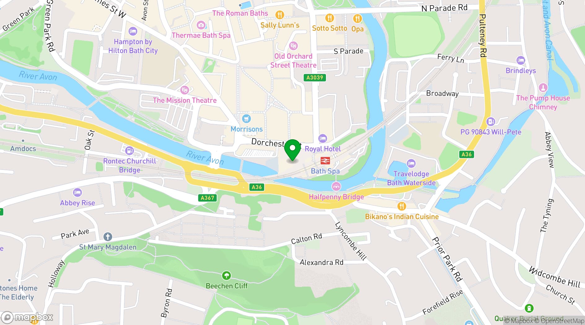 Map showing Ludo Bar Bath