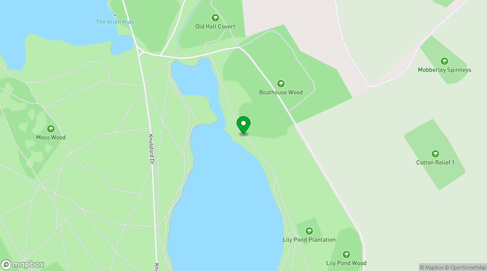 Map showing Tatton Park