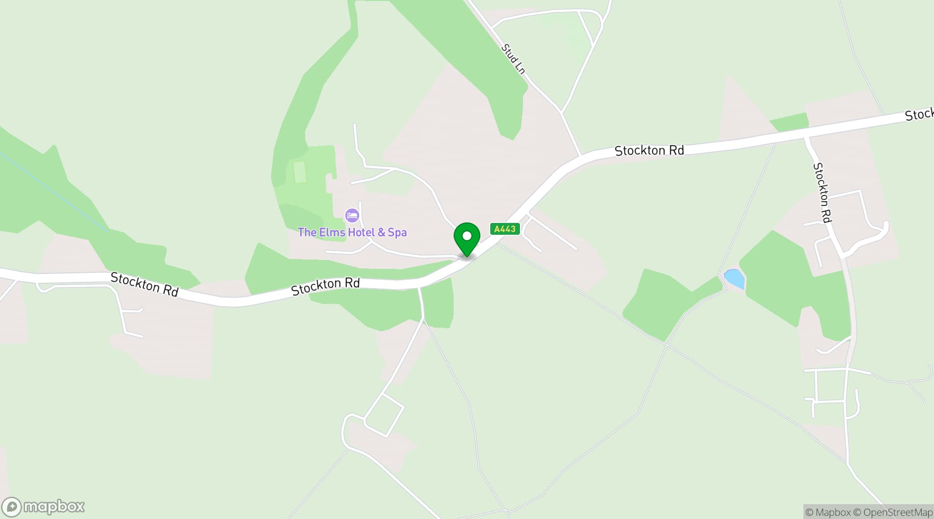 Map showing The Elms Hotel & Spa