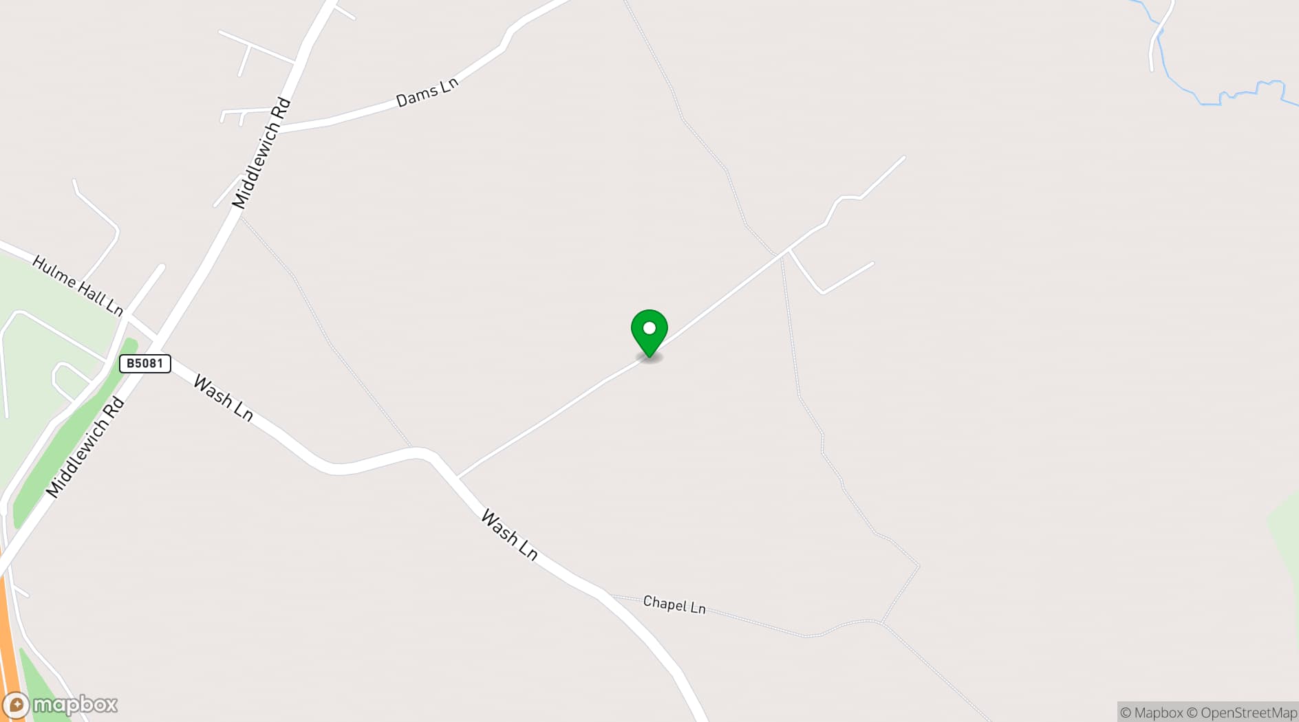Map showing Penney Fields