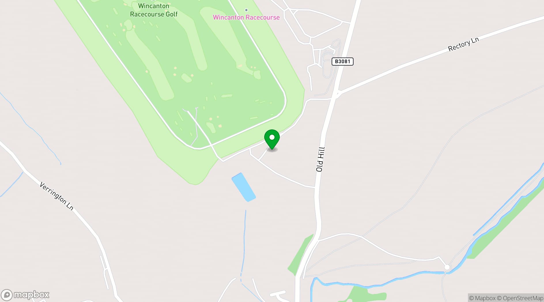 Map showing Wincanton Racecours