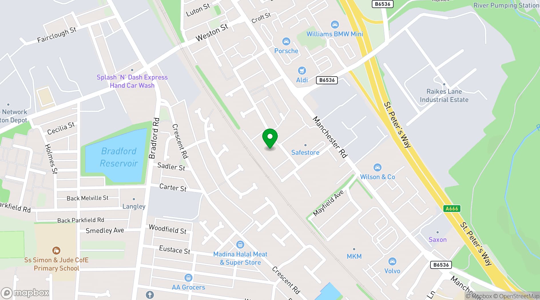 Map showing MediCenter Bolton