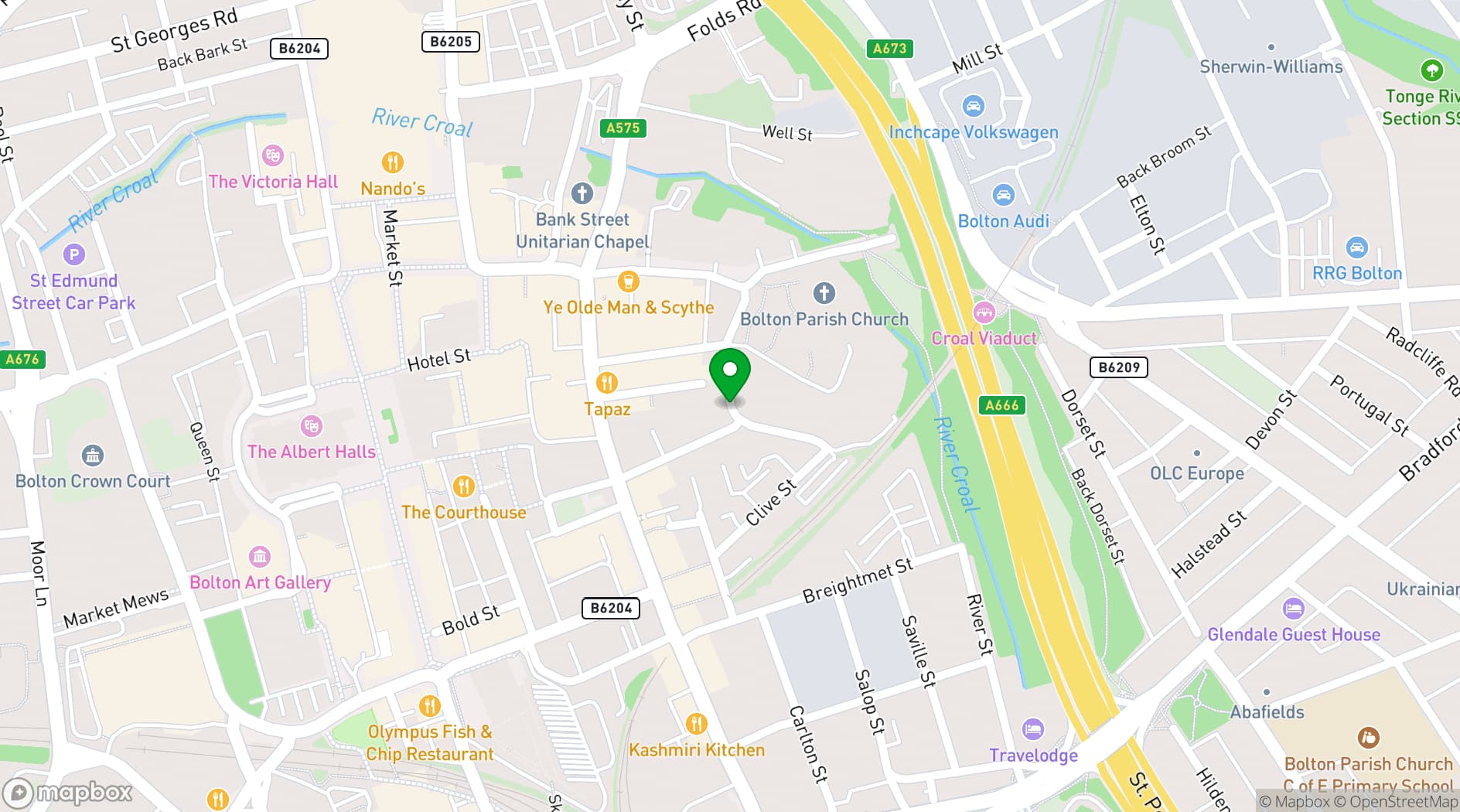 Map showing St Peters House