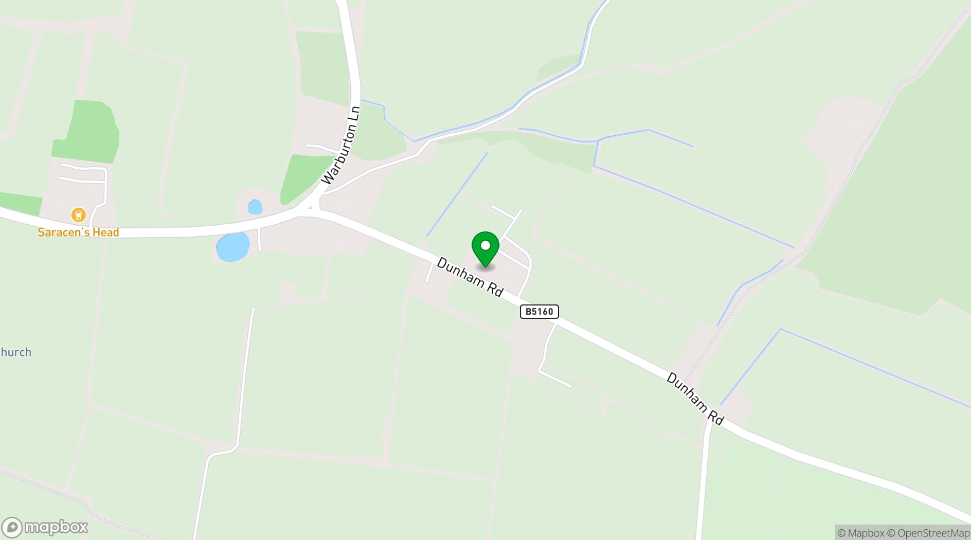 Map showing Yew Tree Farm