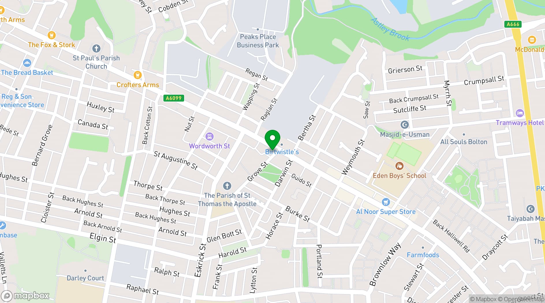 Map showing House of Mika Couture