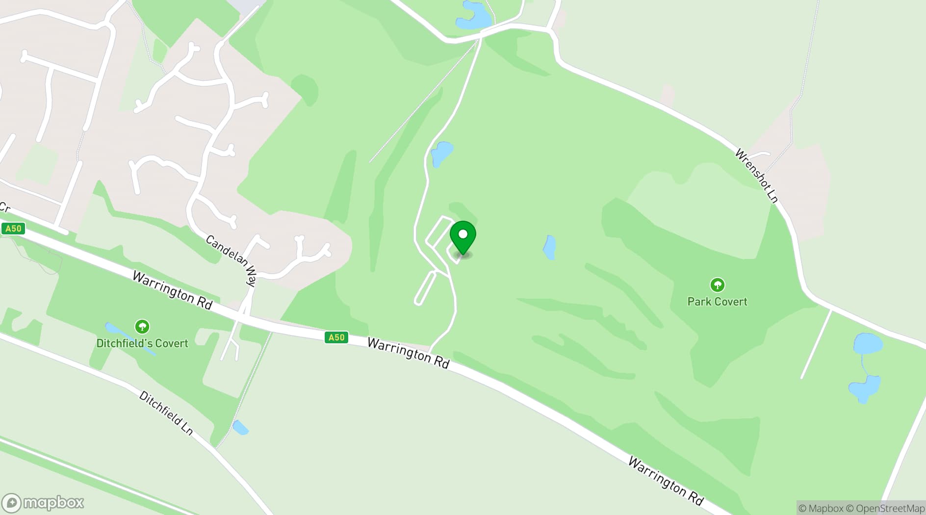Map showing The Club at High Legh Park