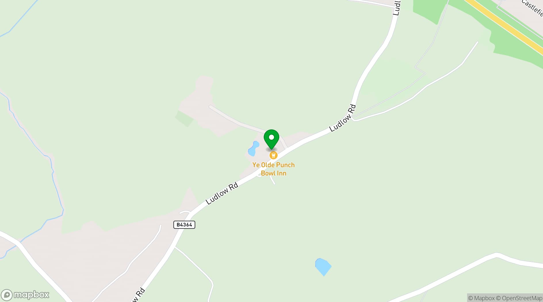 Map showing The Punch Bowl Inn