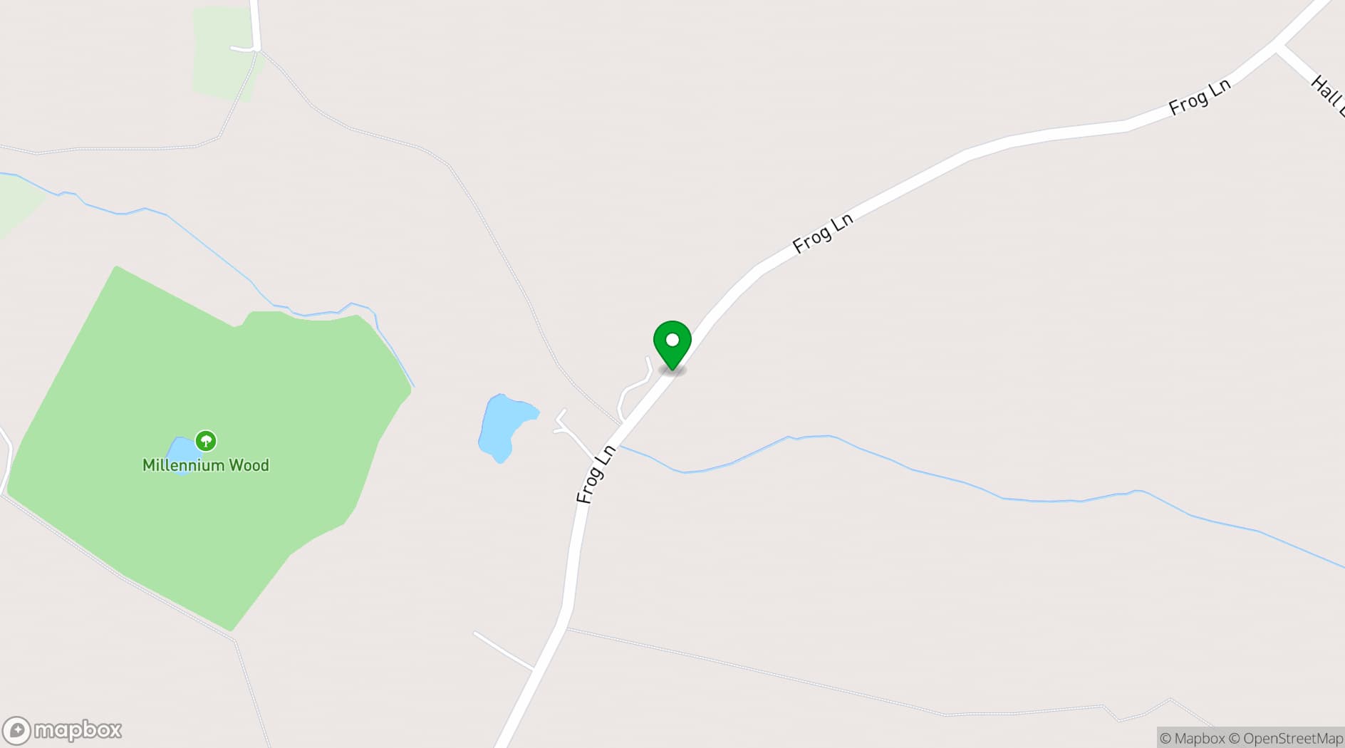 Map showing Fernside House and Barn