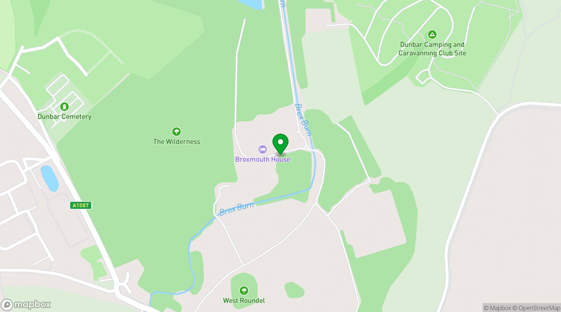 Map showing Broxmouth Courtyard