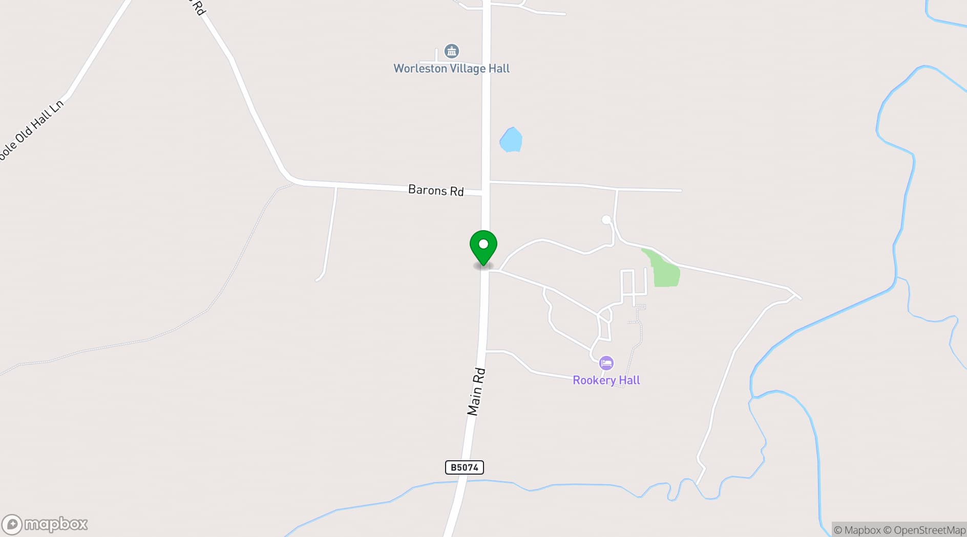 Map showing Rookery Hall Hotel & Spa
