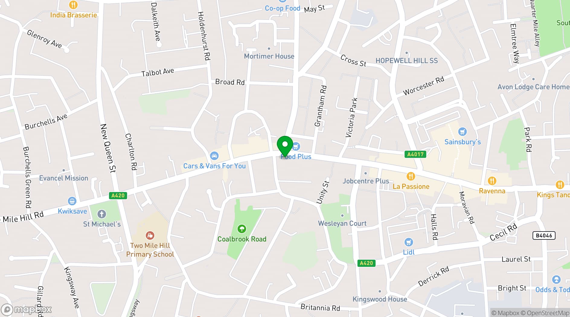 Map showing Centurys Club