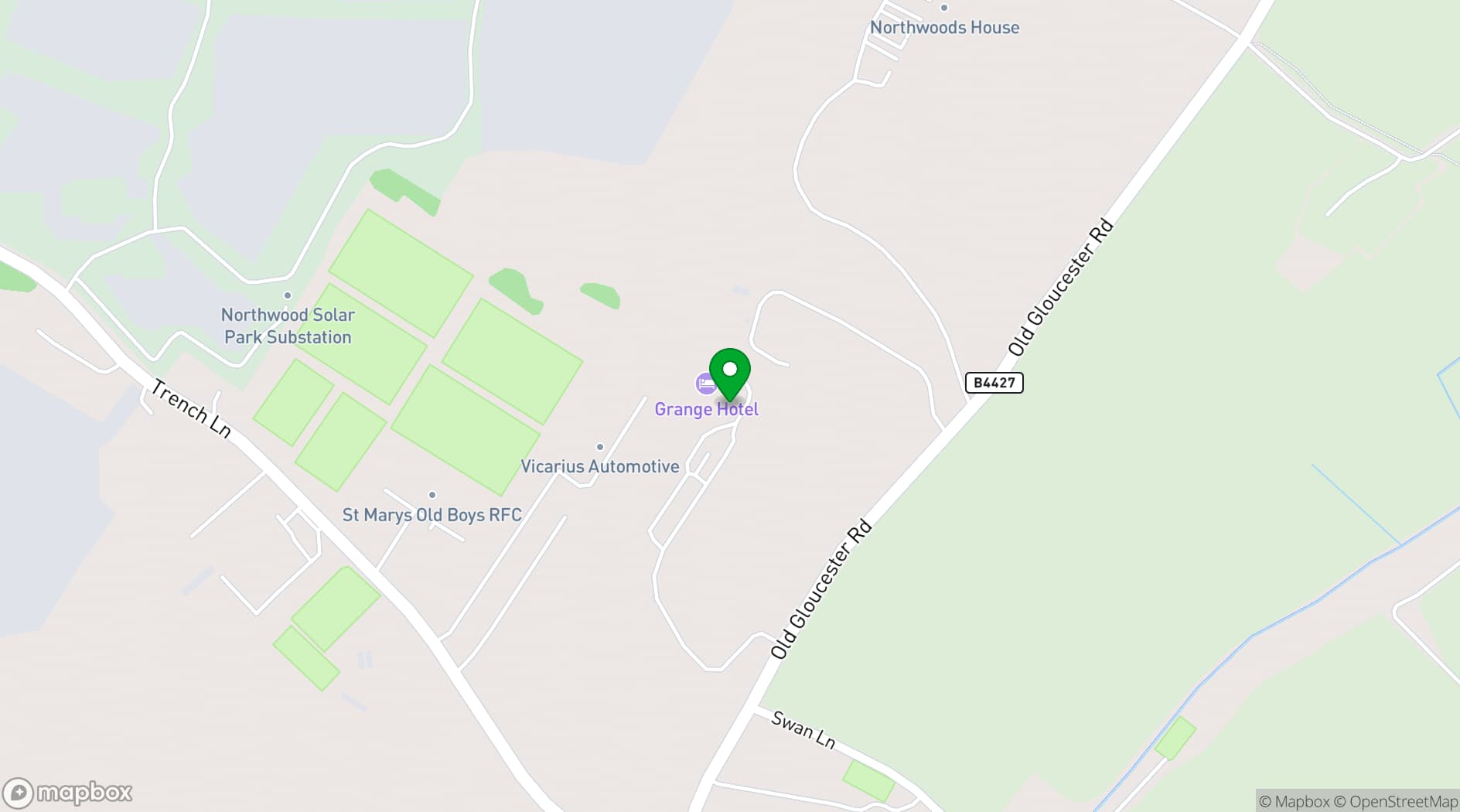 Map showing Mercure Bristol North The Grange Hotel