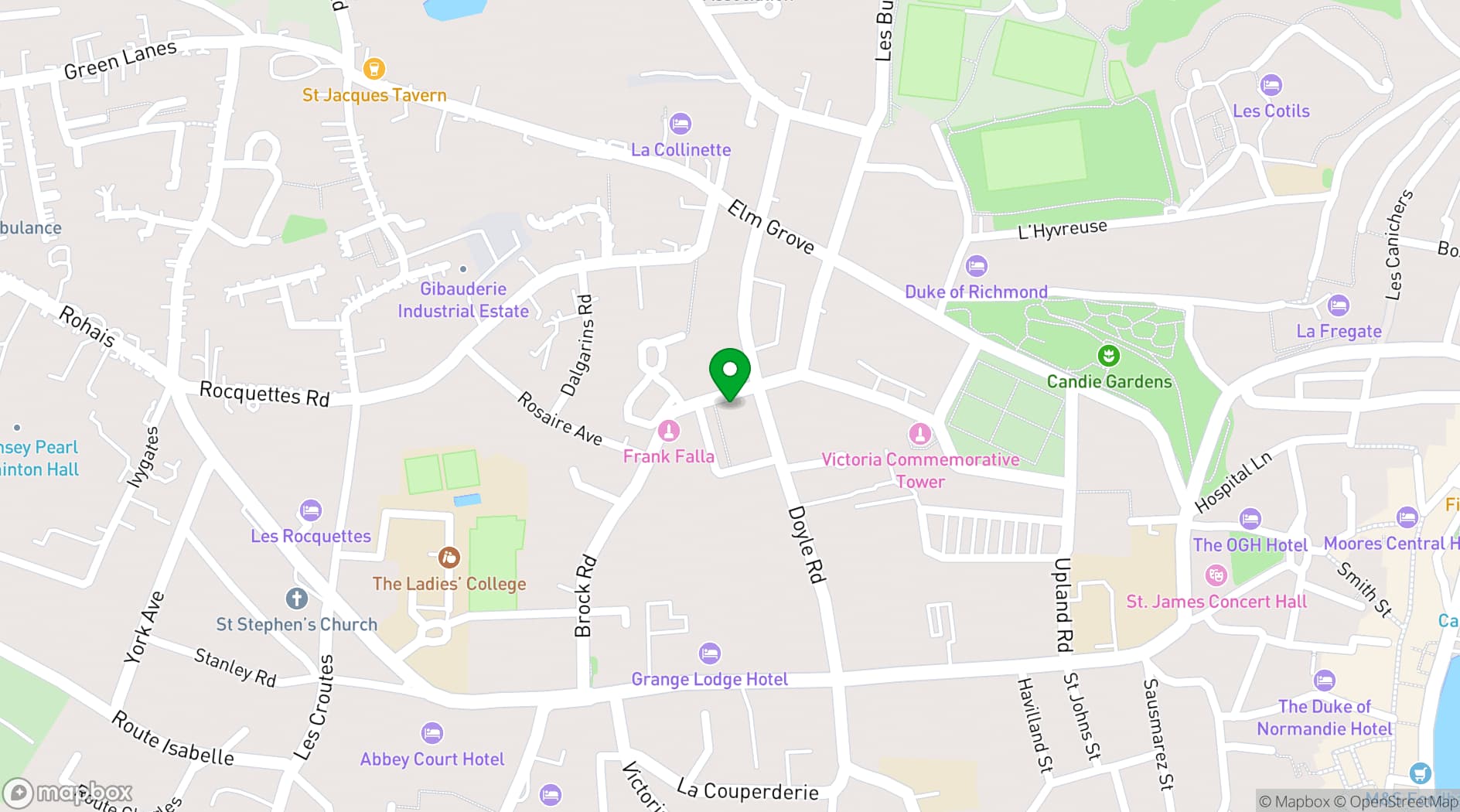 Map showing 1857 Sports Lounge and Bistro