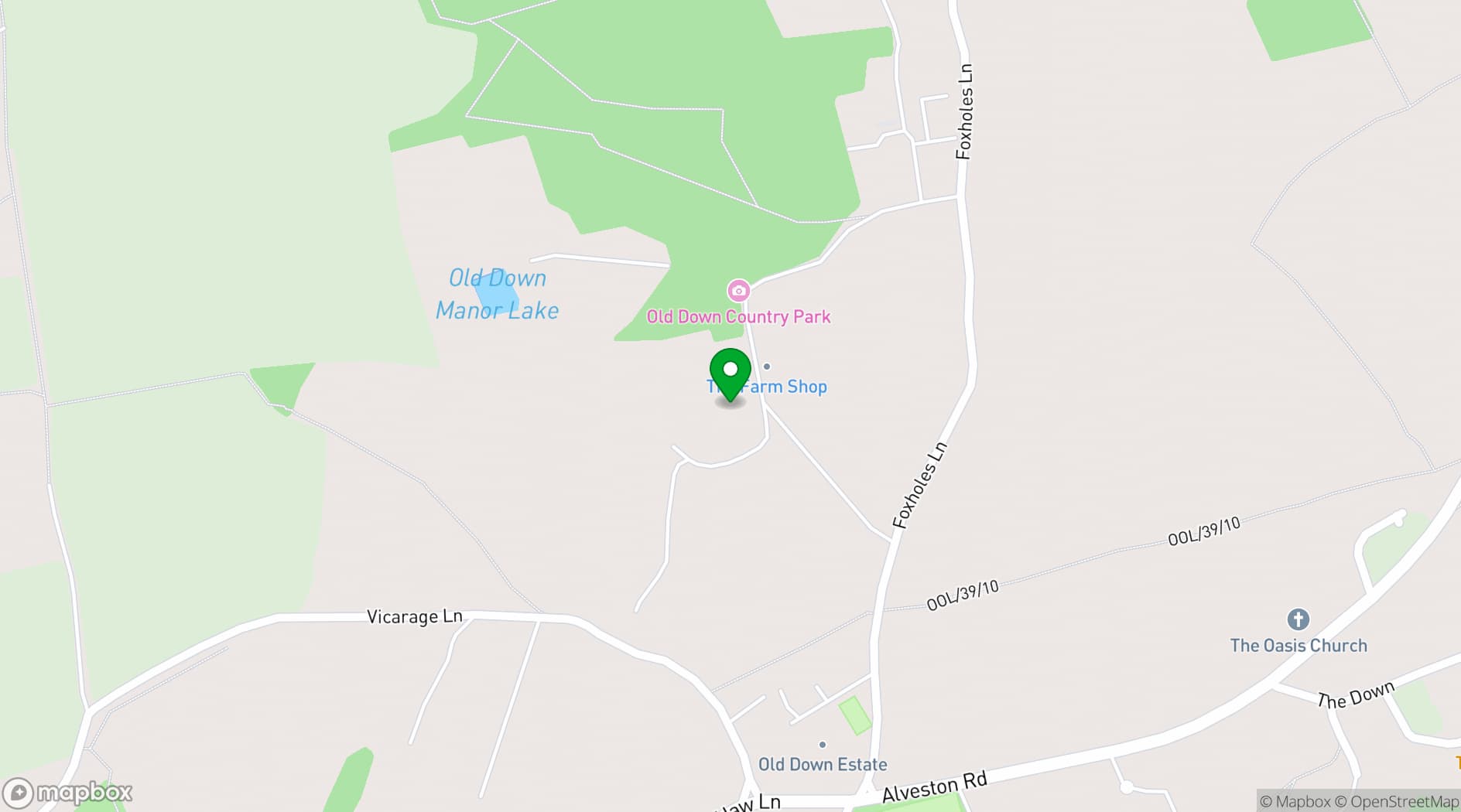 Map showing Old Down Estate