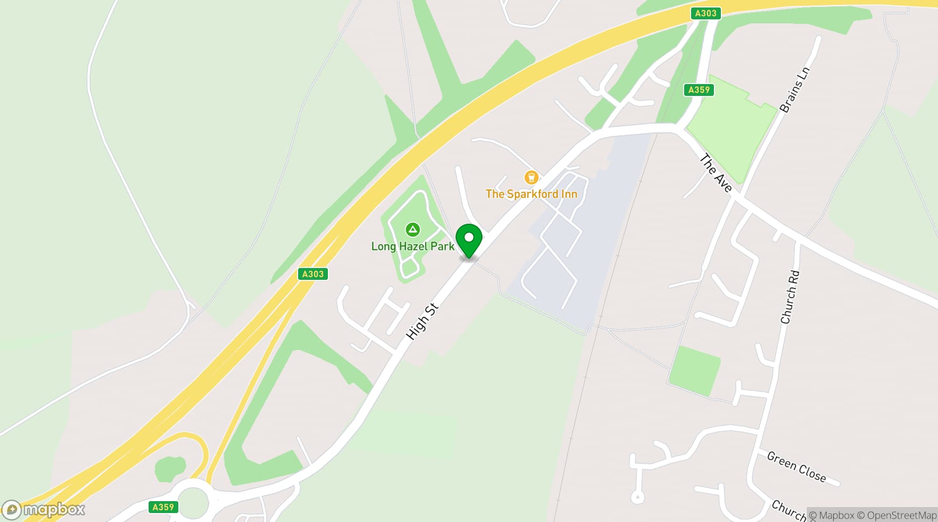 Map showing Haynes Motor Museum