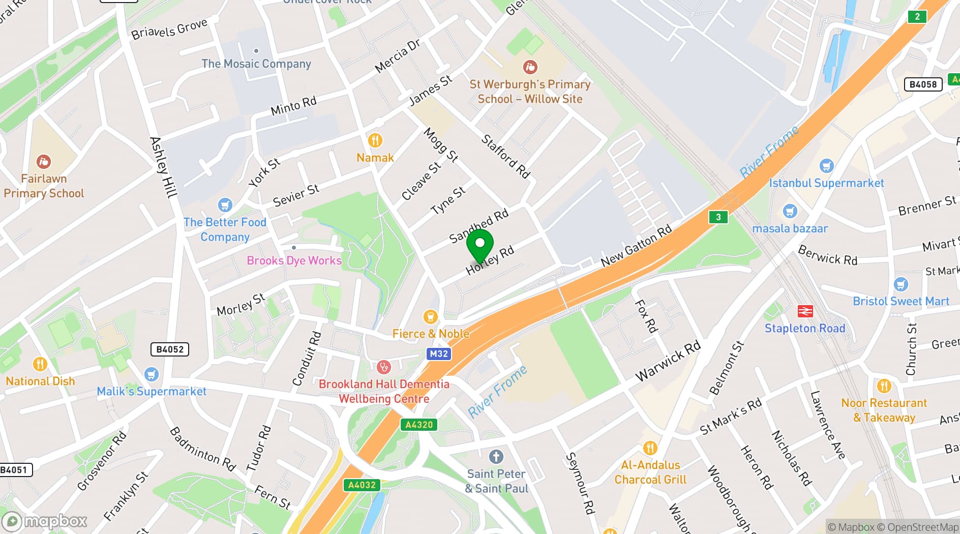 Map showing St Werburghs Community Centre