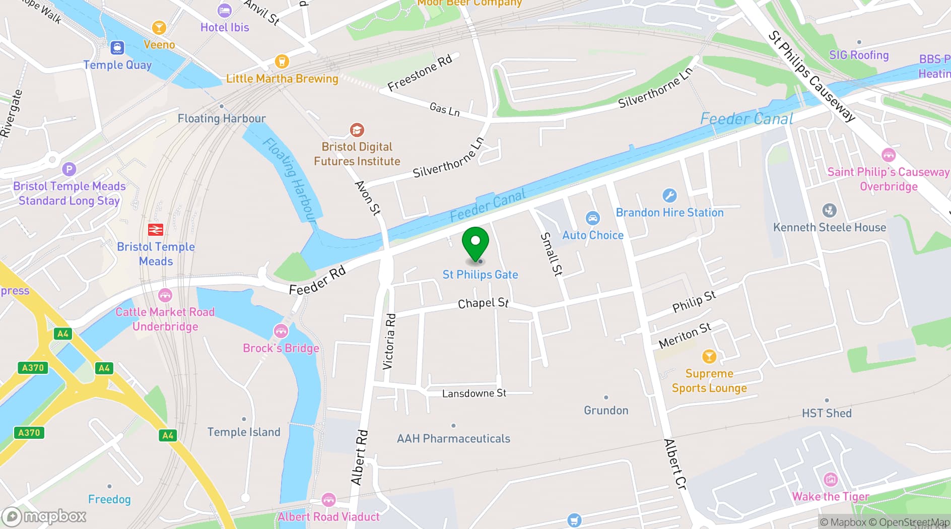 Map showing The Prospect Building