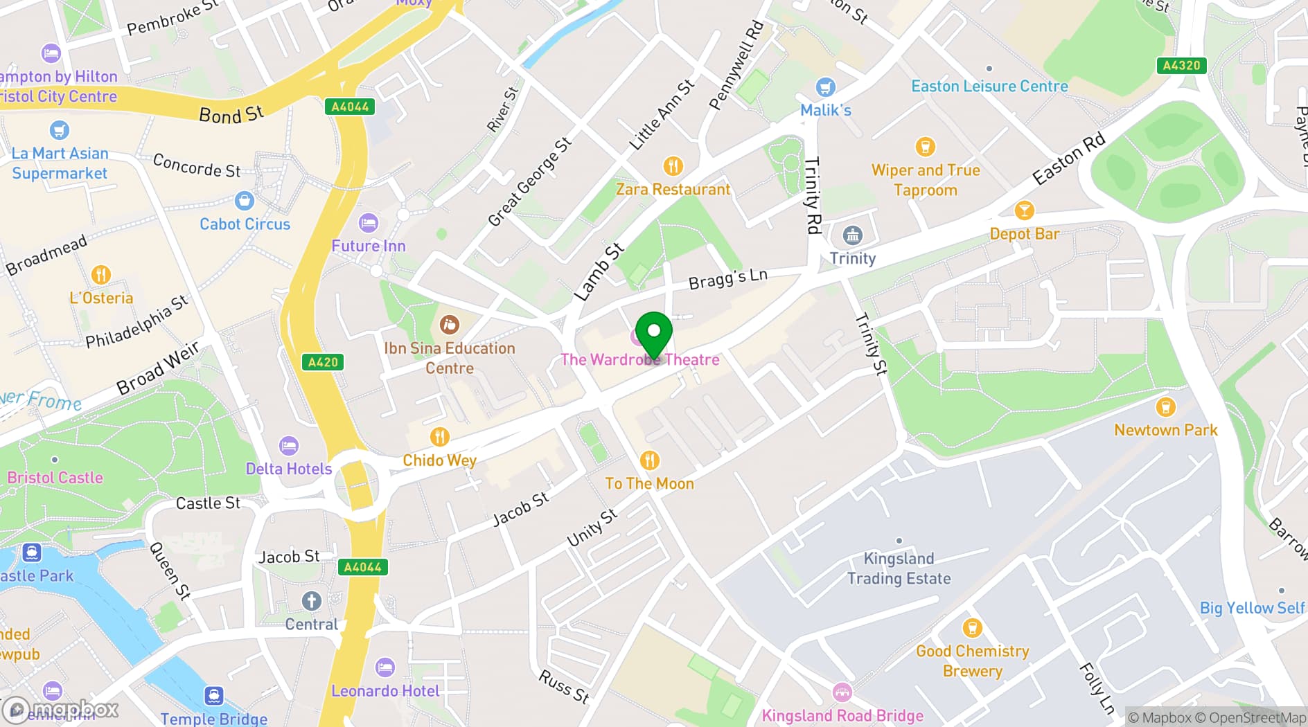 Map showing The Old Market Assembly