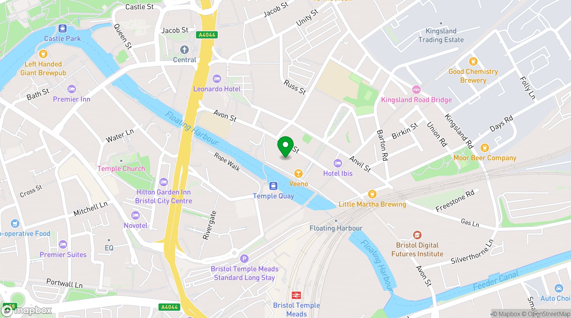 Map showing Veeno Italian Wine Bar Bristol