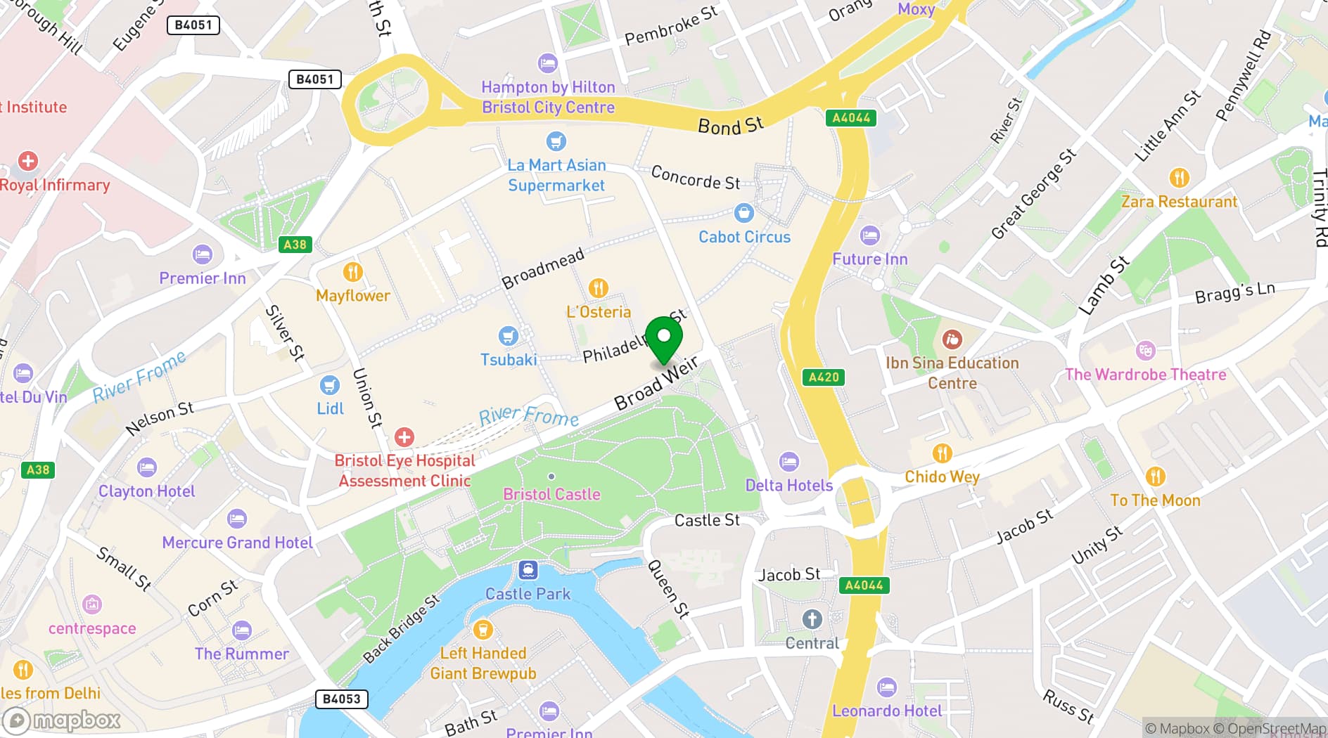 Map showing Piccolino Bristol