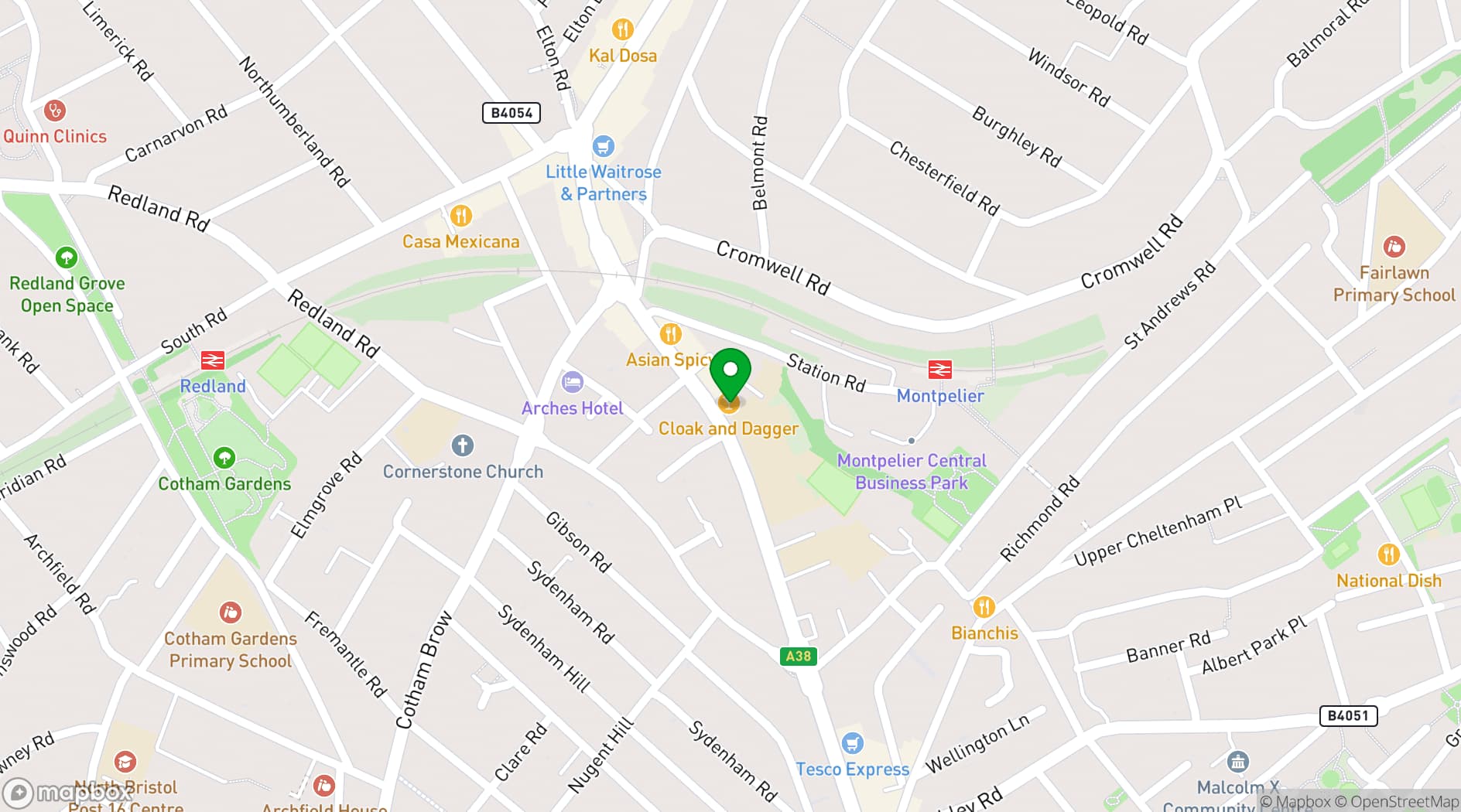 Map showing Cloak