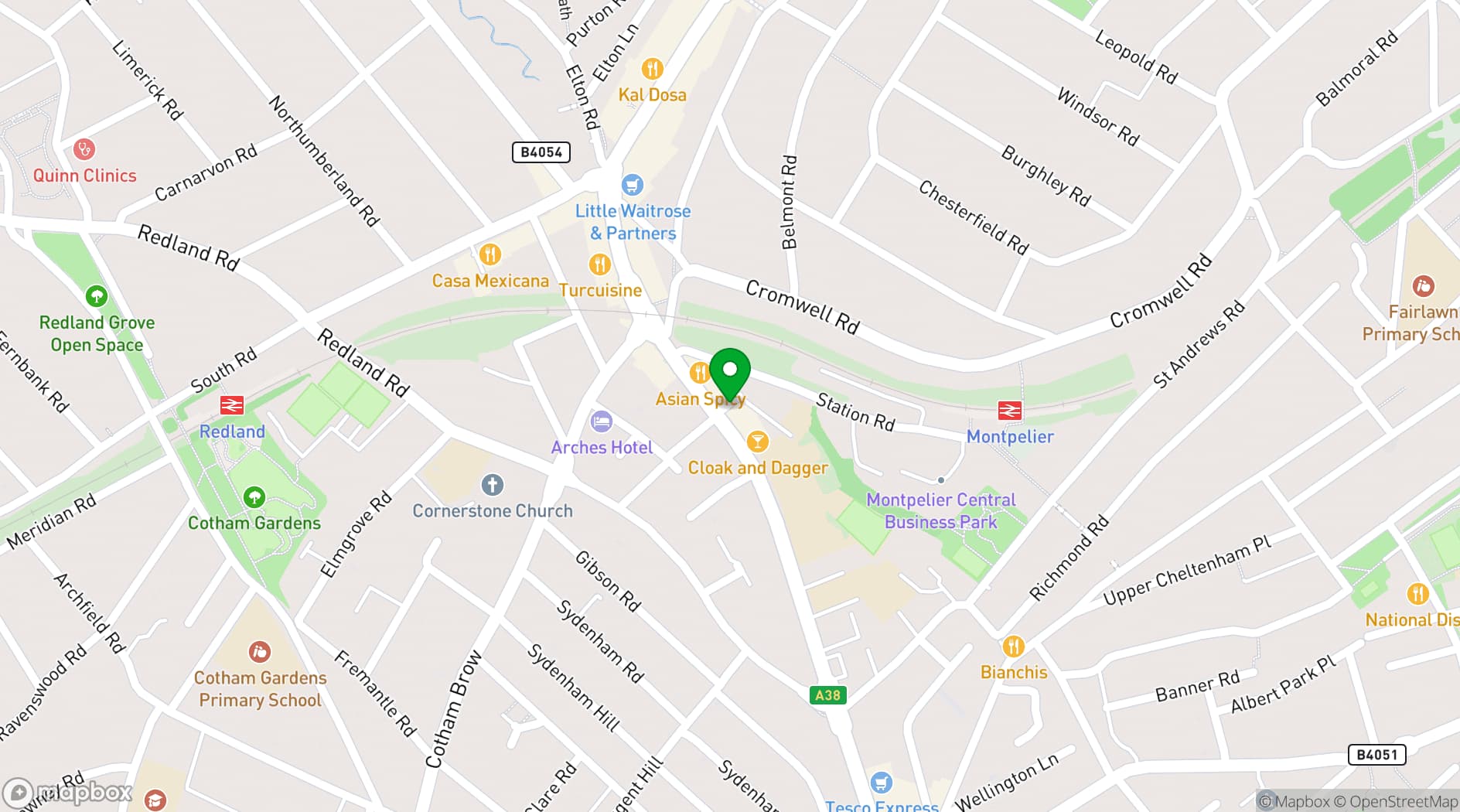 Map showing Replay Bristol