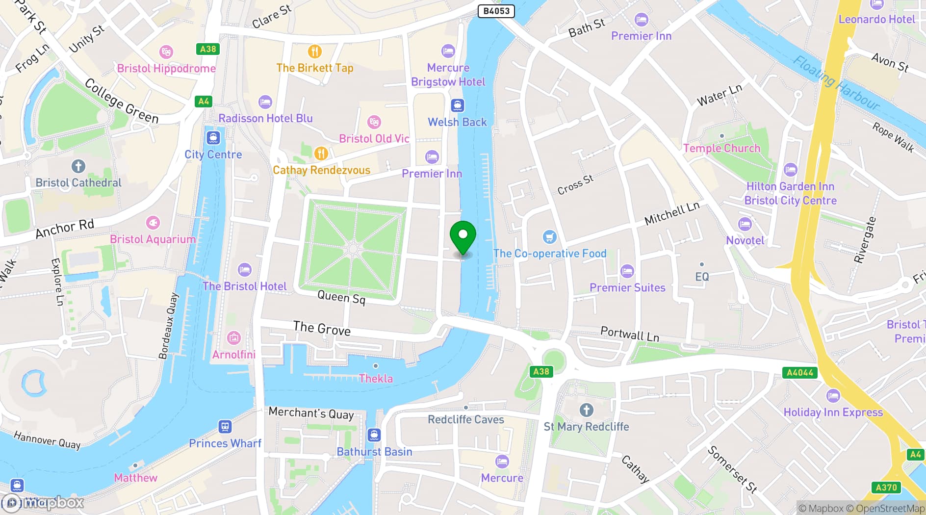 Map showing Floating Harbour