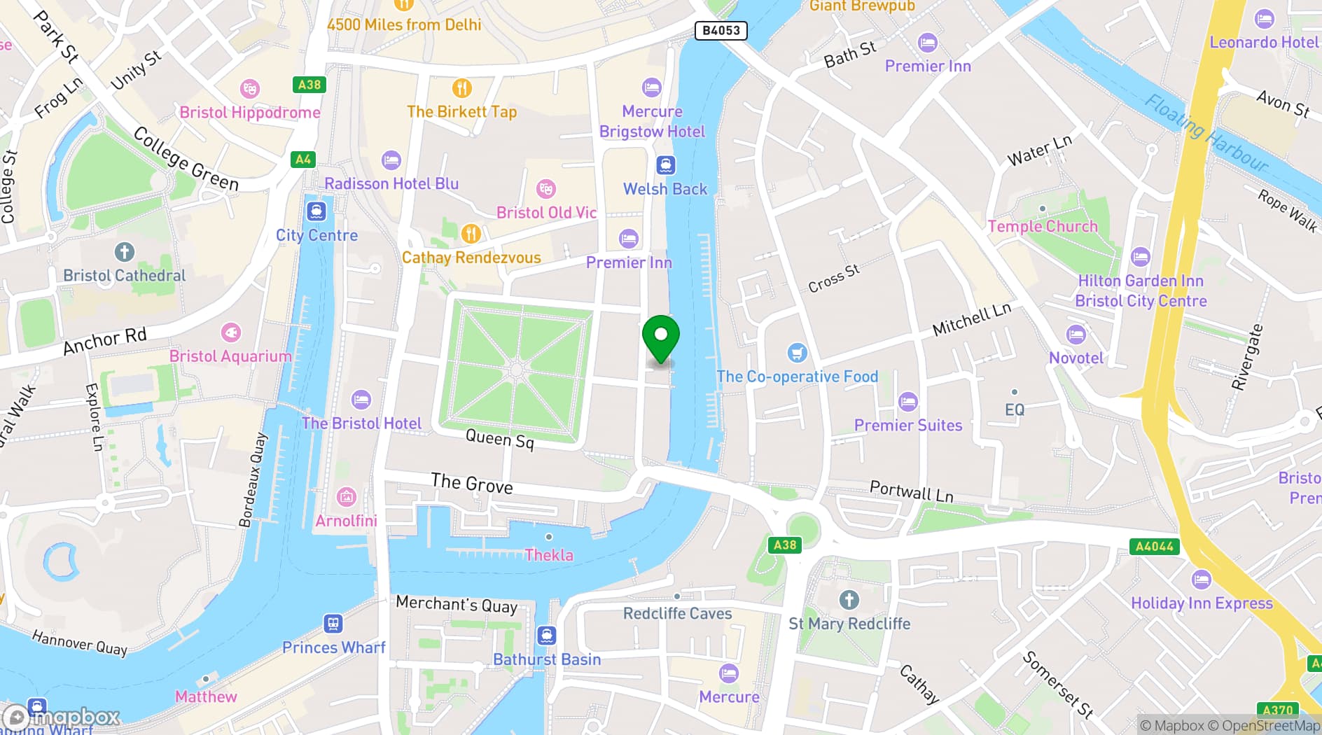 Map showing Adelina Yard