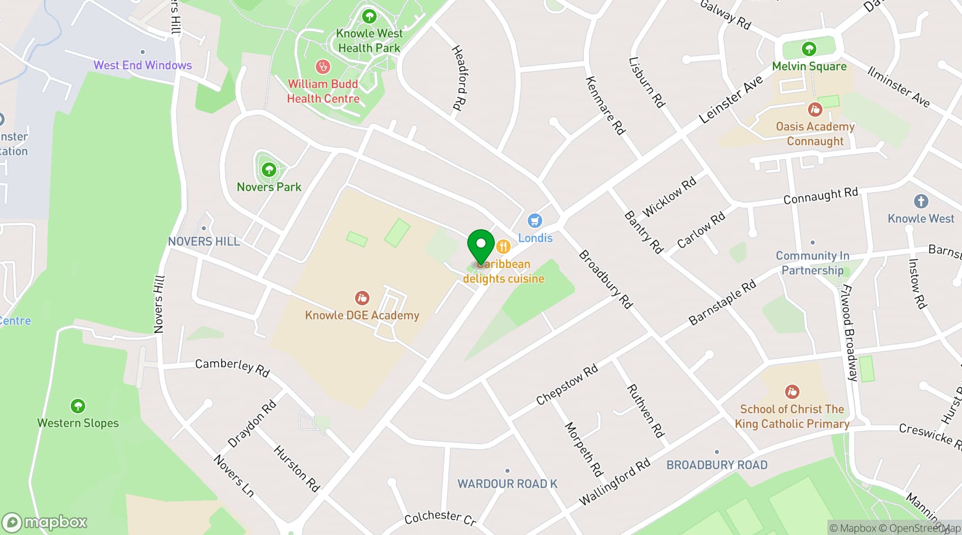 Map showing Knowle West Media Centre
