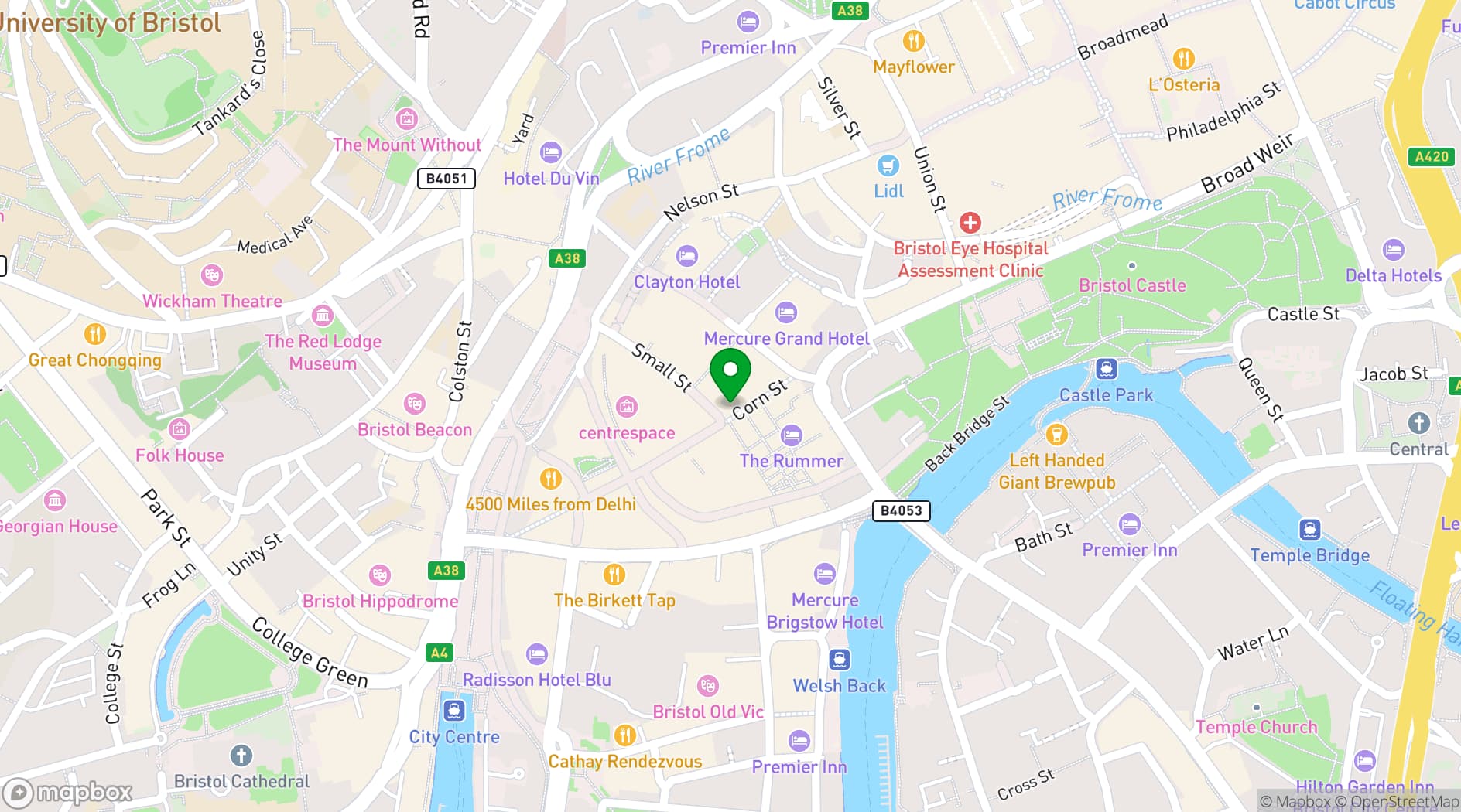 Map showing Harbour Hotel