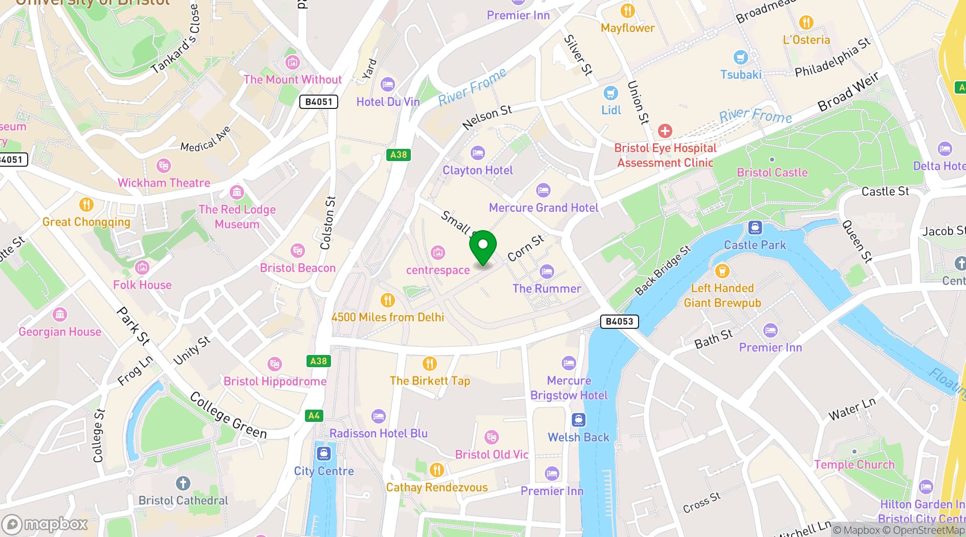 Map showing Dirty Martini – Bristol