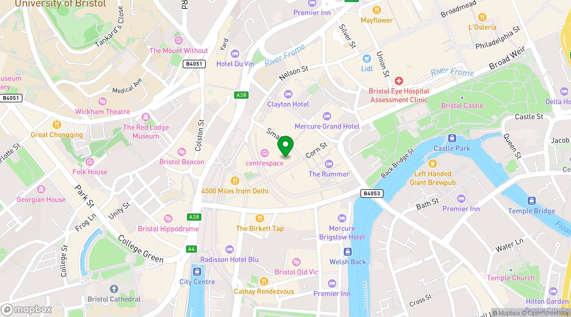 Map showing The Ox