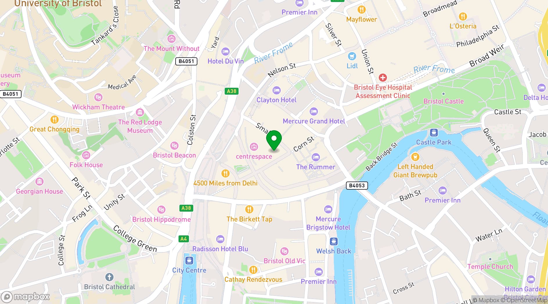 Map showing The Ox