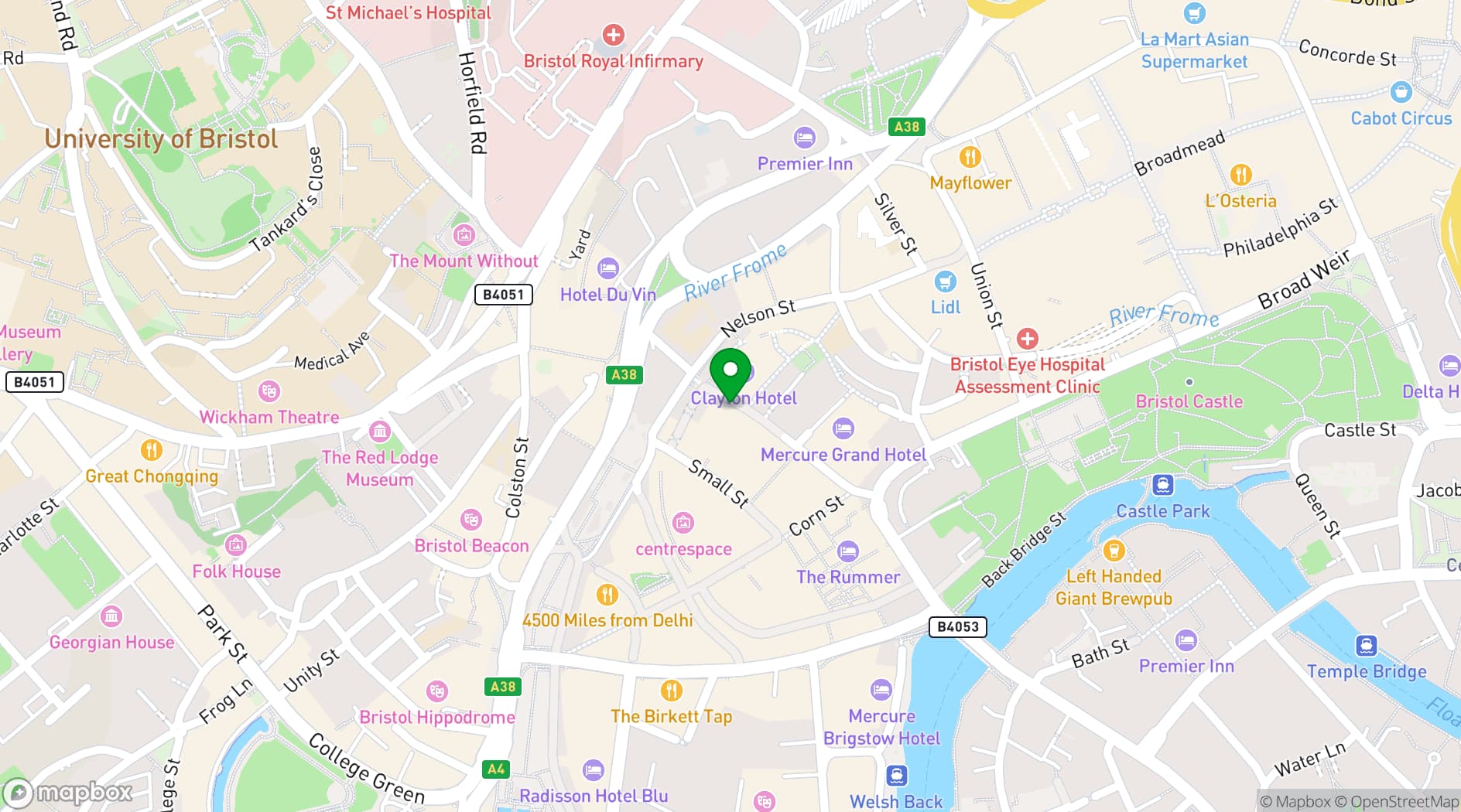 Map showing Froth & Fries