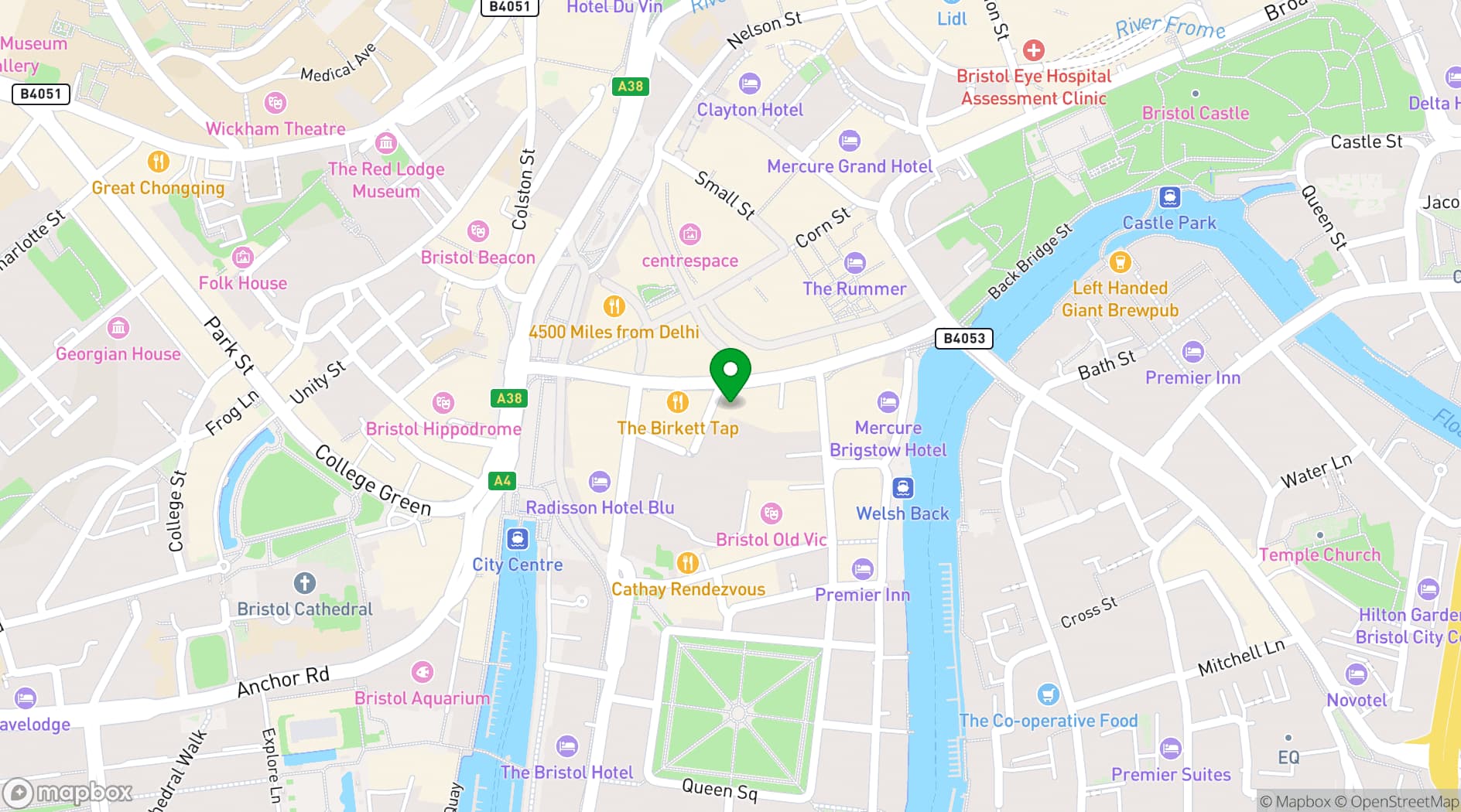 Map showing Tonight Josephine Bristol