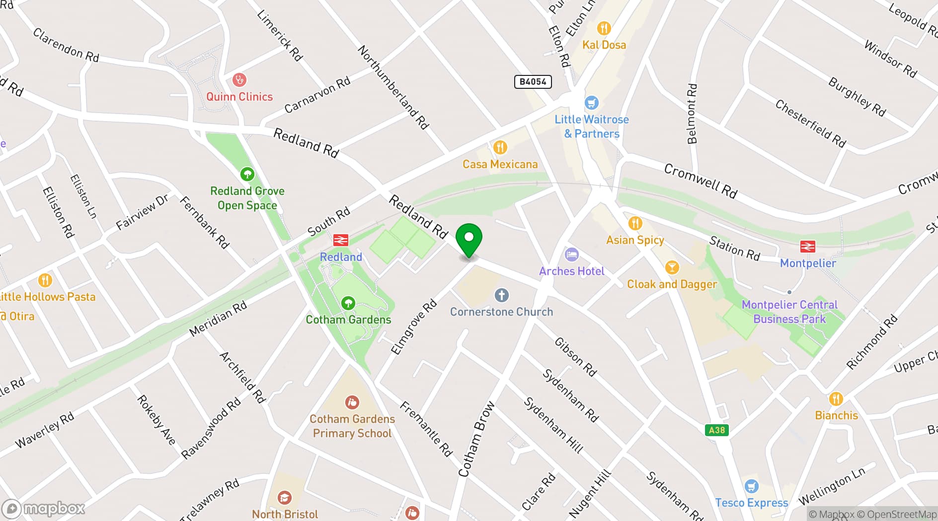 Map showing The Elmgrove Centre