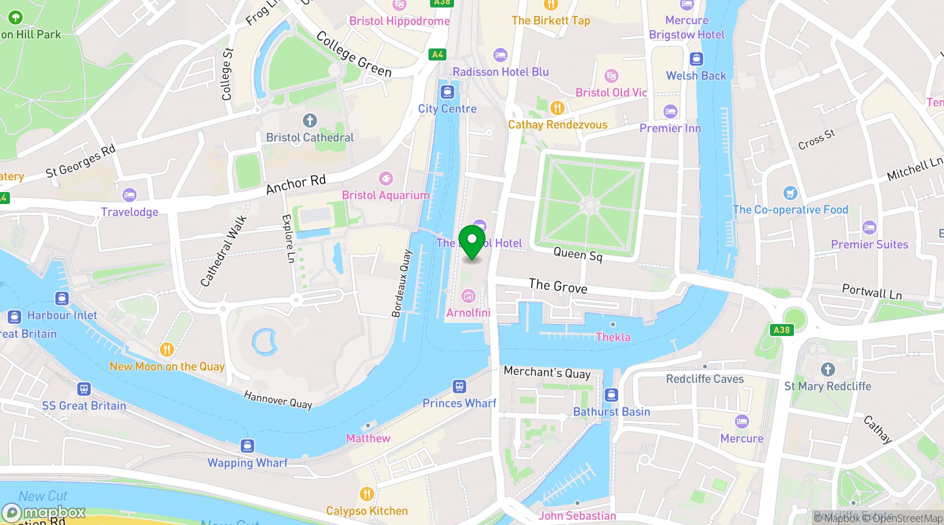 Map showing YHA