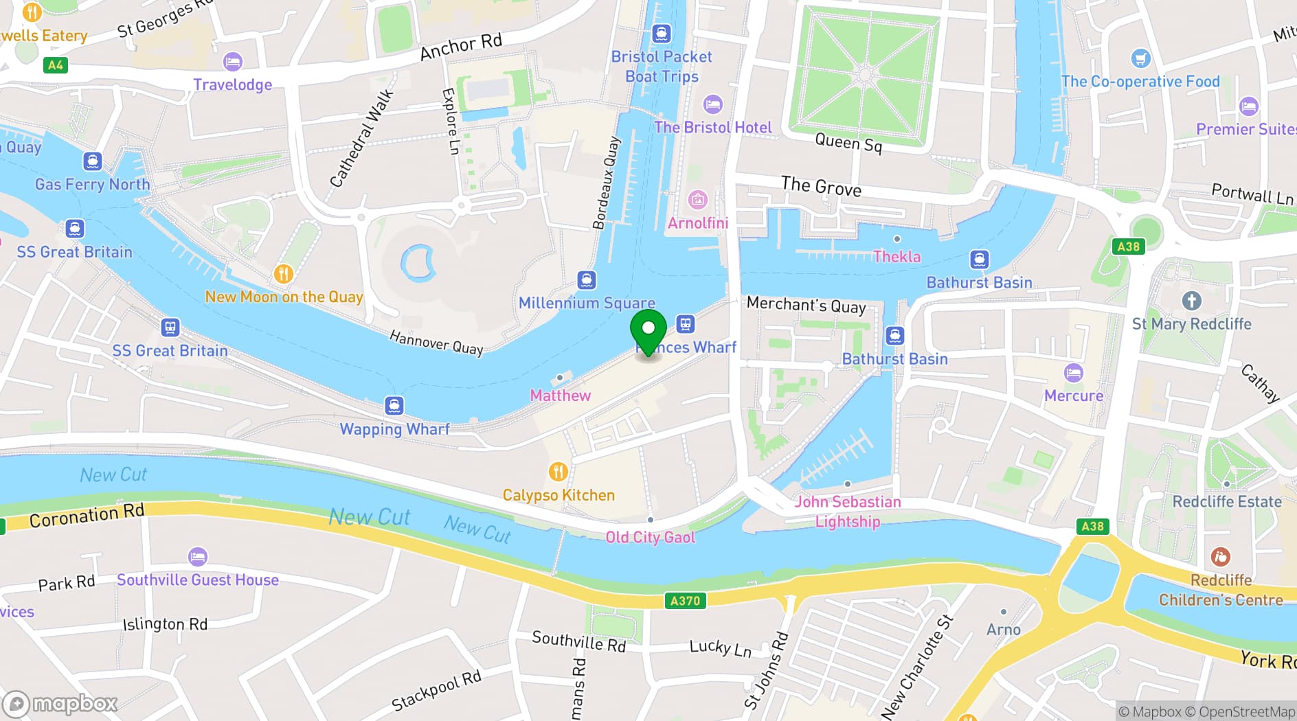 Map showing M Shed